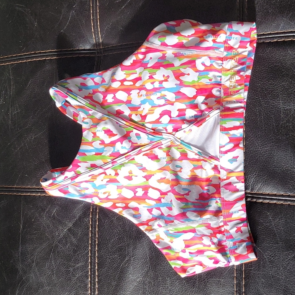 Rainbow Leopard Kels Chestee Sports Bra XL (size 14)